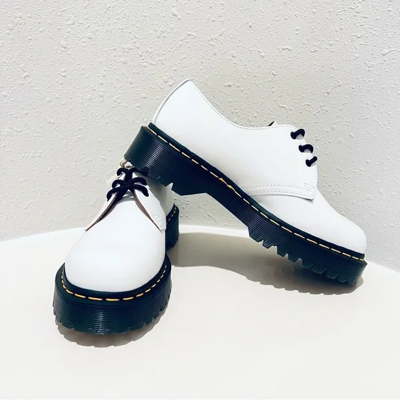 Dr. Martens 1461 Bex Smooth Leather Unisex White Oxford Shoes Sz W-8 M-7 NEW